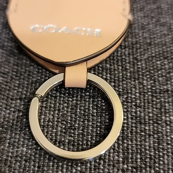 Coach Tan Leather Keyring Bag Charm - Picture 5 of 7